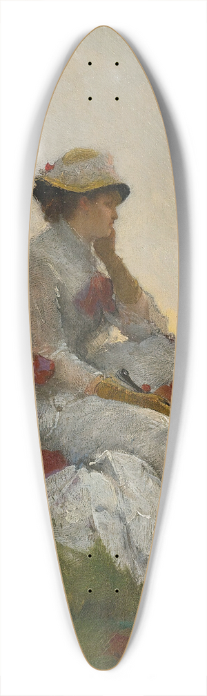 Alfred Stevens - Pensive 39.3 inch art pintail longboard deck