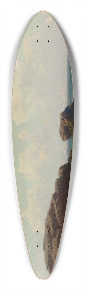 Alfred Thompson Bricher - Afternoon By The Ocean 39.3 inch art pintail longboard deck