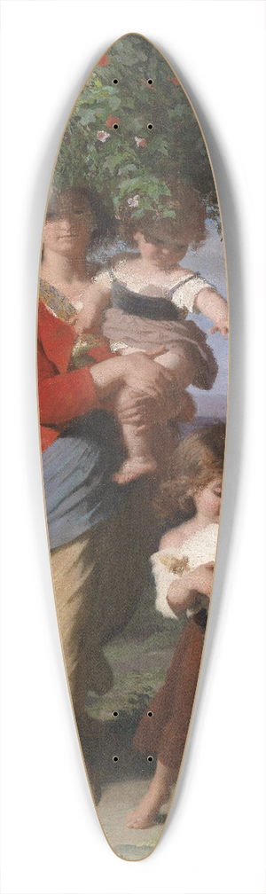 Alfred van Muyden - Mutter mit Kindern am Heimweg 39.3 inch art pintail longboard deck