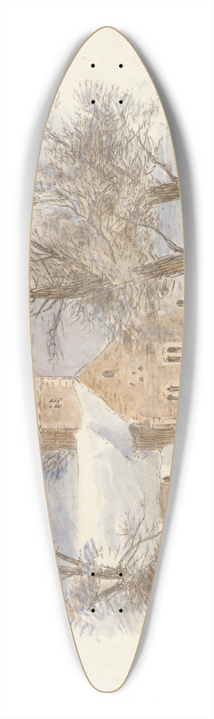 Alfred W. Cooper - Christmas (tail piece) 39.3 inch art pintail longboard deck