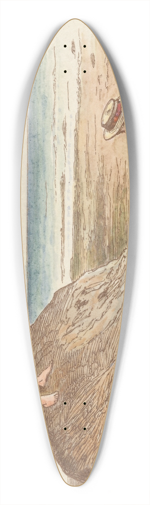 Alfred W. Cooper - Excelsior 39.3 inch art pintail longboard deck