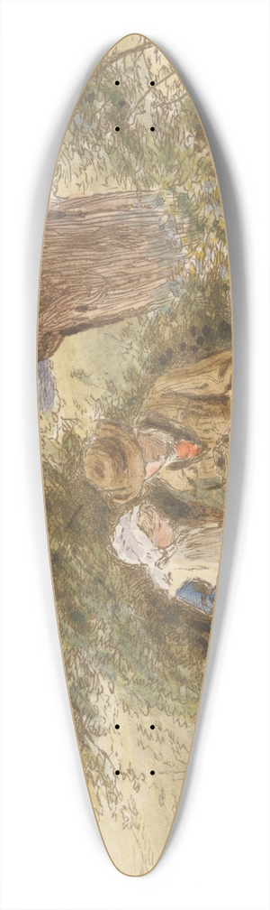 Alfred W. Cooper - The Deserted Nest 39.3 inch art pintail longboard deck
