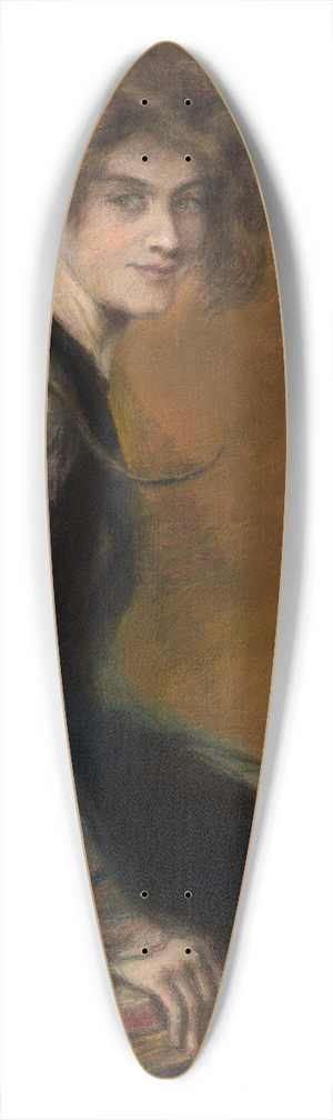 Alice Pike Barney - Monkey Pet 39.3 inch art pintail longboard deck
