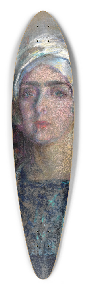Alice Pike Barney - The White Turban 39.3 inch art pintail longboard deck