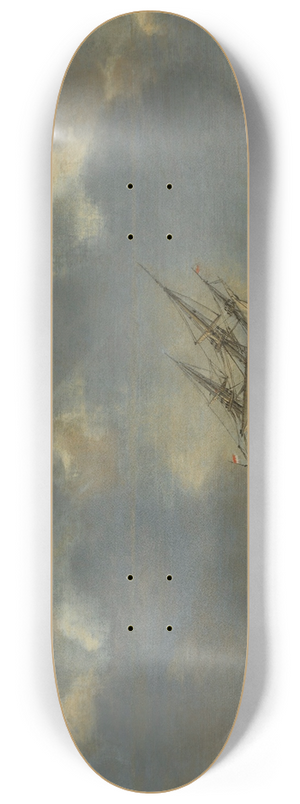 Jan Porcellis - Ships in a storm 8.25 inch art skate deck Jan Porcellis - Ships in a storm 8.25 inch art skate deck