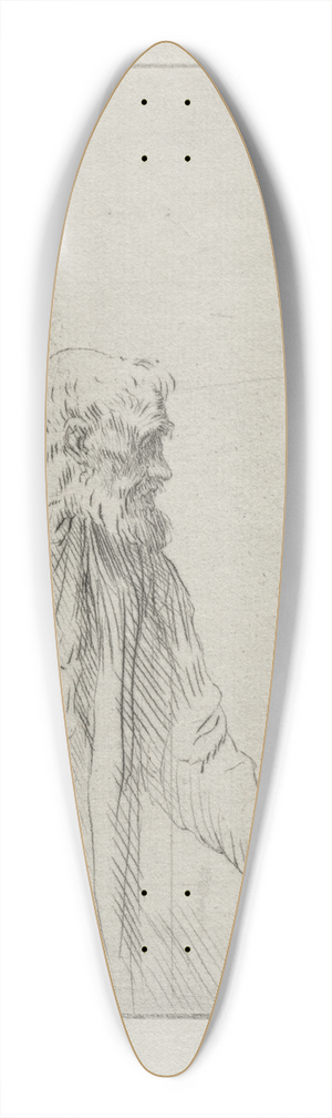 Alphonse Legros - A Beggar 39.3 inch art pintail longboard deck