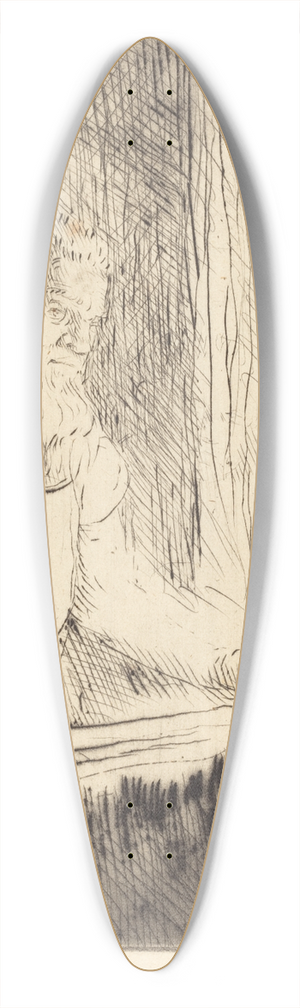Alphonse Legros - Blacksmith (Le forgeron) 39.3 inch art pintail longboard deck