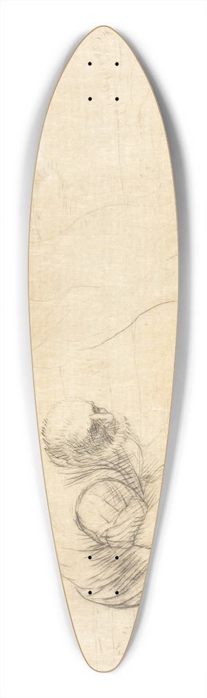 Alphonse Legros - Burning Grass (Le bruleur dherbes) 39.3 inch art pintail longboard deck