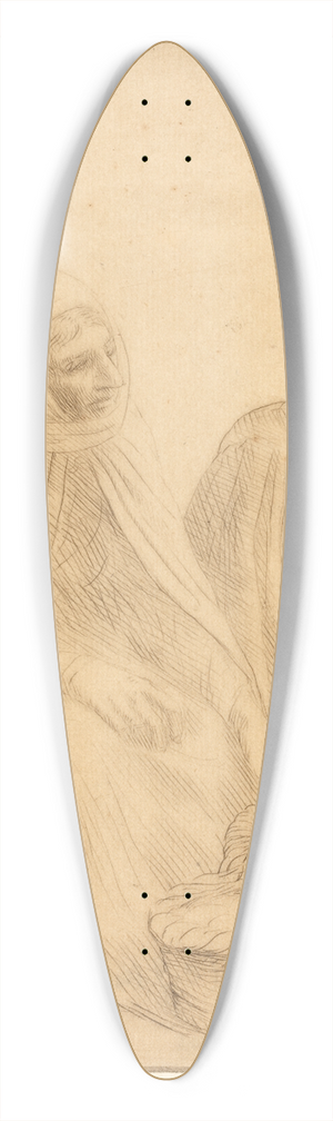 Alphonse Legros - Egg-sellers, 1st plate (Les marchandes doeufs) 39.3 inch art pintail longboard deck