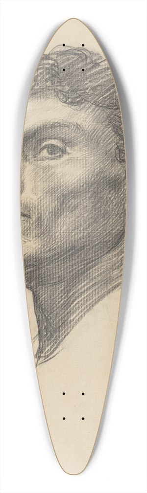 Alphonse Legros - Head of a Man II 39.3 inch art pintail longboard deck