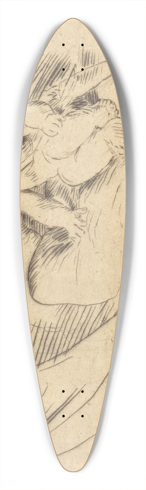 Alphonse Legros - Mab and Cupid (Mab et Cupidon) 39.3 inch art pintail longboard deck
