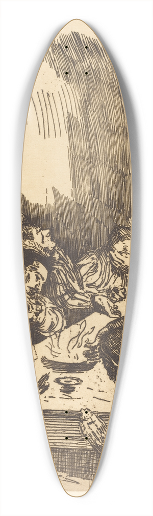 Alphonse Legros - Shadow (Ombre) 39.3 inch art pintail longboard deck