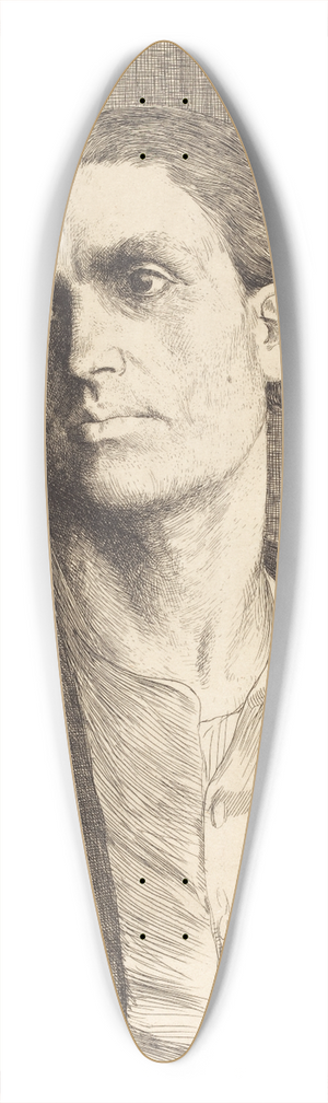 Alphonse Legros - Study of a Mans Head (Etude de tete dhomme) 39.3 inch art pintail longboard deck