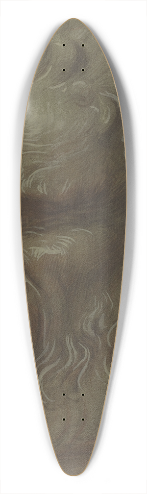 Alphonse Legros - Study of a Mask 39.3 inch art pintail longboard deck