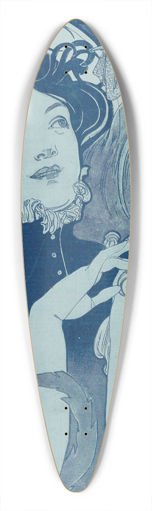 Alphonse Mucha - Cocorico 39.3 inch art pintail longboard deck