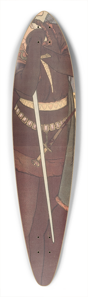 Alphonse Mucha - Hamlet 39.3 inch art pintail longboard deck