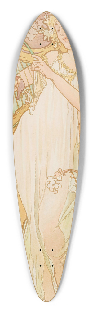 Alphonse Mucha - Les Saisons 2 39.3 inch art pintail longboard deck