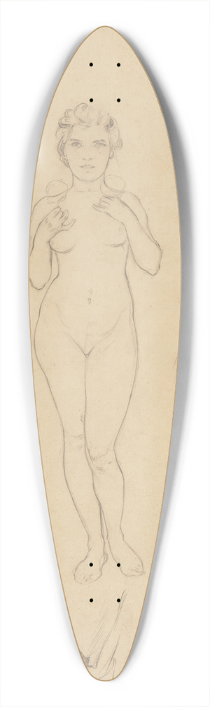 Alphonse Mucha - Preliminary design for The Rose 39.3 inch art pintail longboard deck