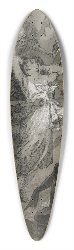 Alphonse Mucha - The Dance Of Death 39.3 inch art pintail longboard deck