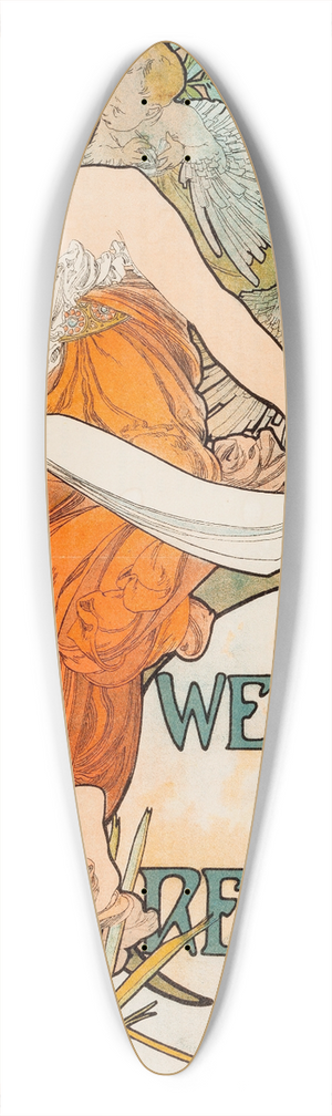 Alphonse Mucha - The West End Review 39.3 inch art pintail longboard deck