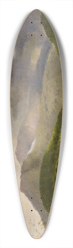 Alvan Fisher - Approaching Storm, White Mountains 39.3 inch art pintail longboard deck