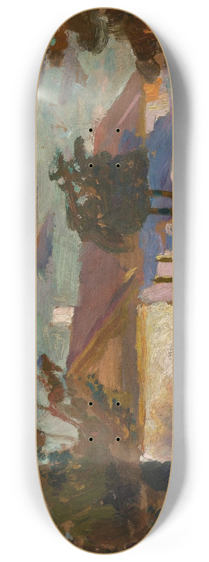 Jan Stanislawski - Cold day (A house in the sun). 8.25 inch art skate deck