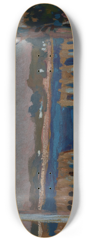 Jan Stanislawski - Fence on the River 8.25 inch art skate deck