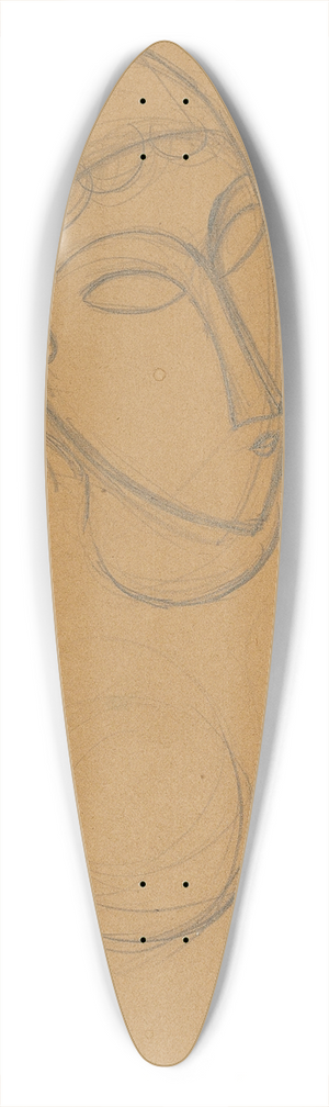 Amedeo Modigliani - Buste de cariatide 39.3 inch art pintail longboard deck