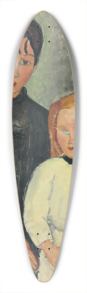 Amedeo Modigliani - Les deux filles 39.3 inch art pintail longboard deck