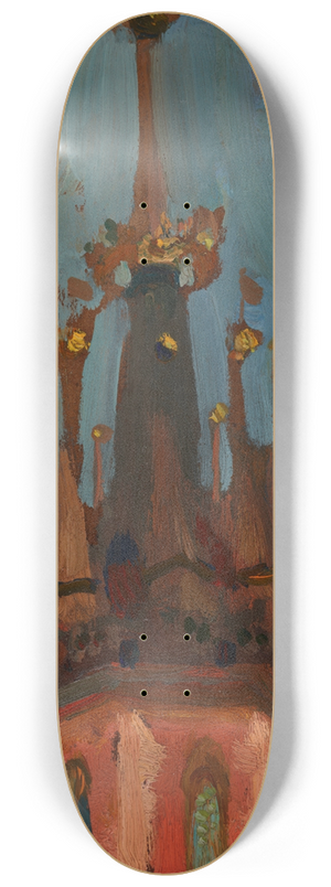 Jan Stanislawski - Spire of the Tower of St Marys Church in Krakow 8.25 inch art skate deck