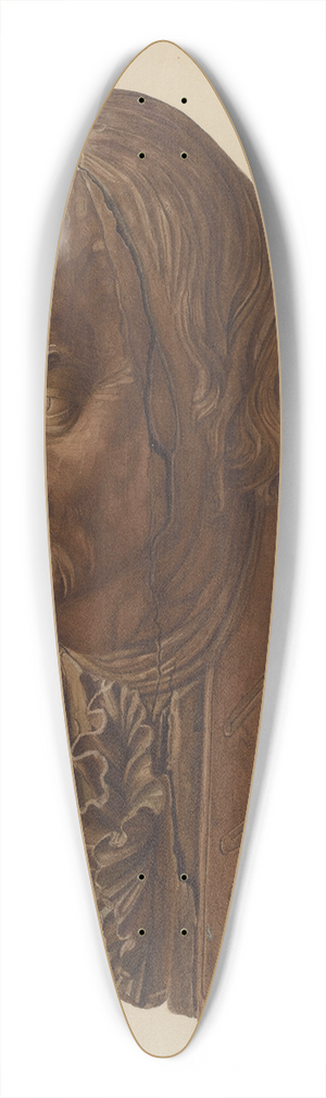 American 20th Century - Figurehead  Benjamin Franklin 39.3 inch art pintail longboard deck