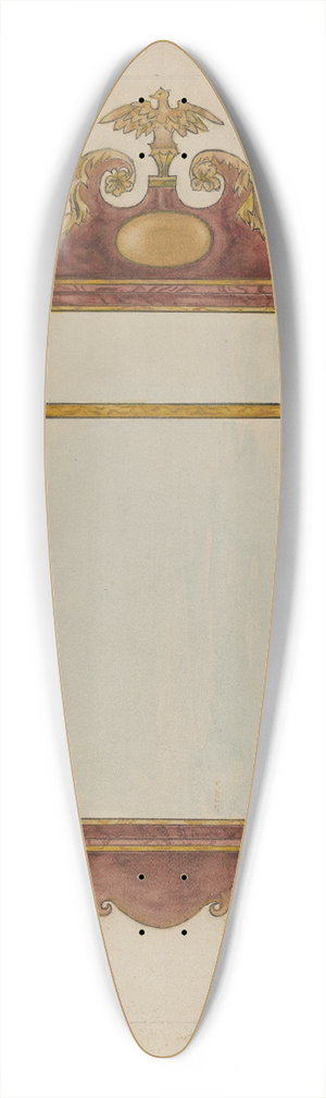 American 20th Century - Mirror 39.3 inch art pintail longboard deck
