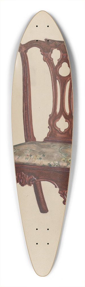 American 20th Century - None Recorded 39.3 inch art pintail longboard deck