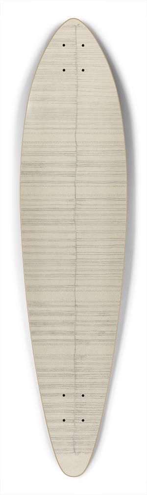 American 20th Century - Textile 39.3 inch art pintail longboard deck