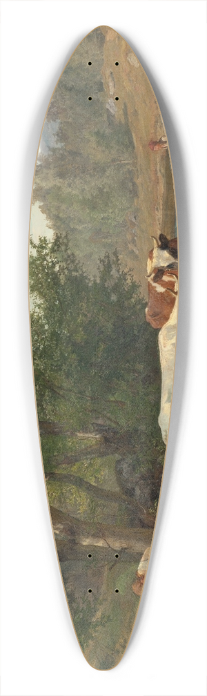 Anders Askevold - Landscape with Cattle 39.3 inch art pintail longboard deck