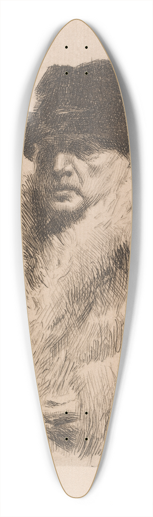 Anders Zorn - Self-Portrait 39.3 inch art pintail longboard deck