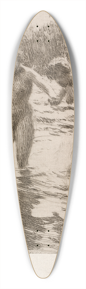 Anders Zorn - Two Bathers 39.3 inch art pintail longboard deck