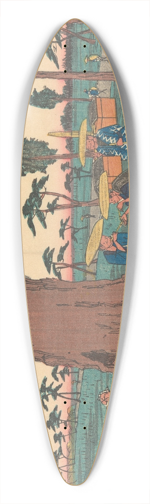 And Hiroshige - Chiriu 39.3 inch art pintail longboard deck