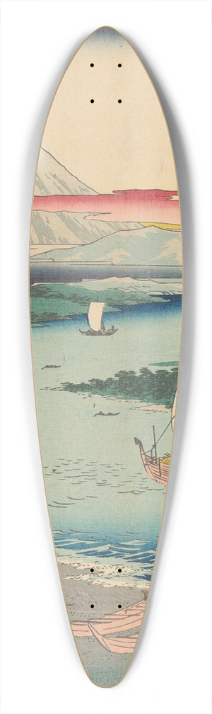 And Hiroshige - Ejiri 39.3 inch art pintail longboard deck