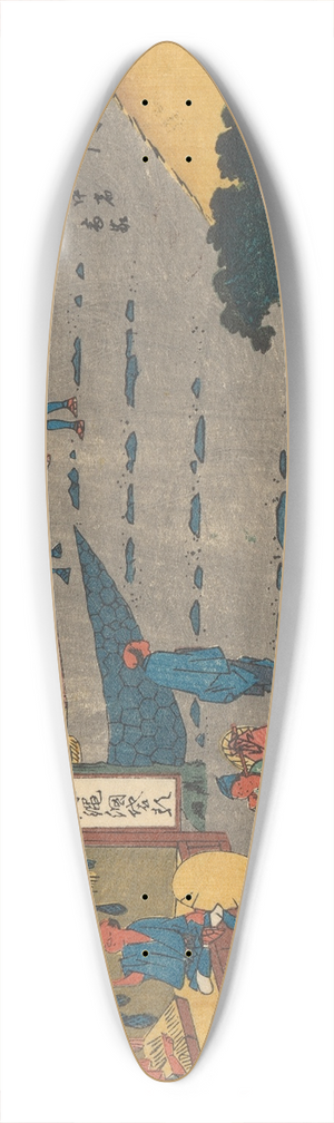 And Hiroshige - Fujikawa 39.3 inch art pintail longboard deck