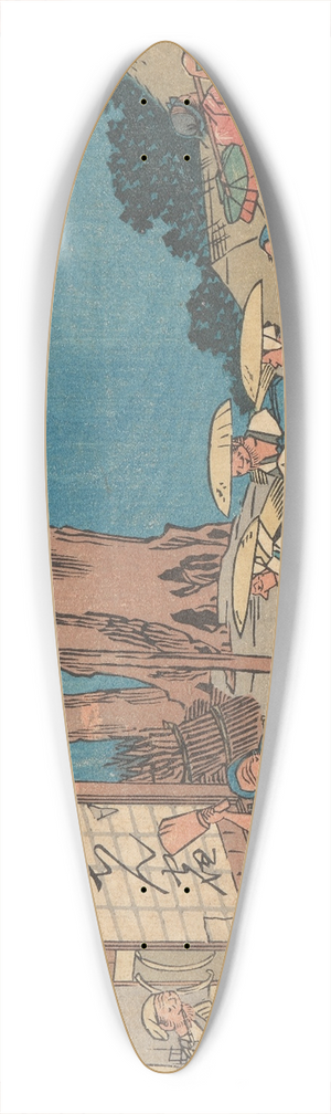 And Hiroshige - Minakuchi 39.3 inch art pintail longboard deck