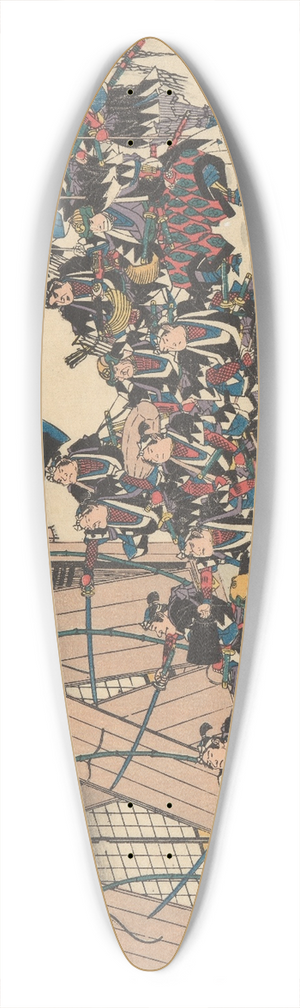 And Hiroshige - Presenting the Sword 39.3 inch art pintail longboard deck