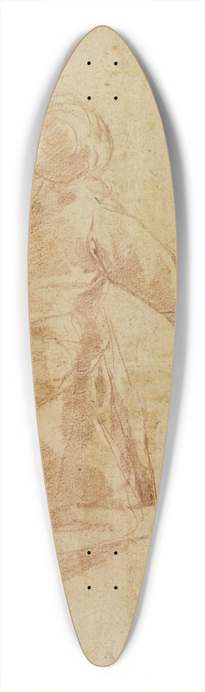 Andrea Boscoli - Kneeling Figure from the Back 39.3 inch art pintail longboard deck