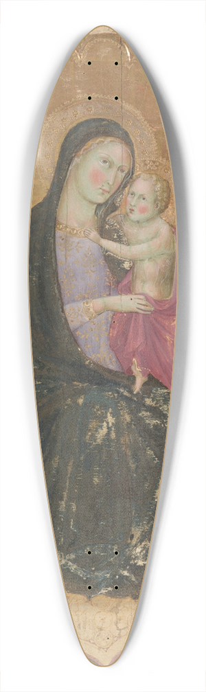 Andrea di Bartolo - Virgin and Child withSaints 39.3 inch art pintail longboard deck