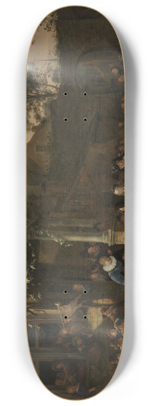 Jan Steen - The Village Wedding 8.25 inch art skate deck