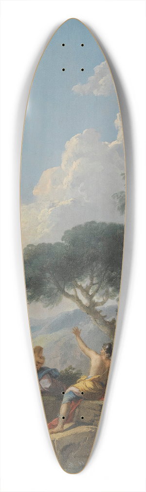 Andrea Locatelli - A Landscape With Figures Resting Beside Classical Ruins 39.3 inch art pintail longboard deck
