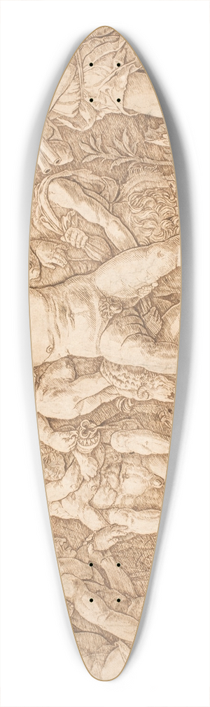 Andrea Mantegna - Bakkanal med Siln 39.3 inch art pintail longboard deck