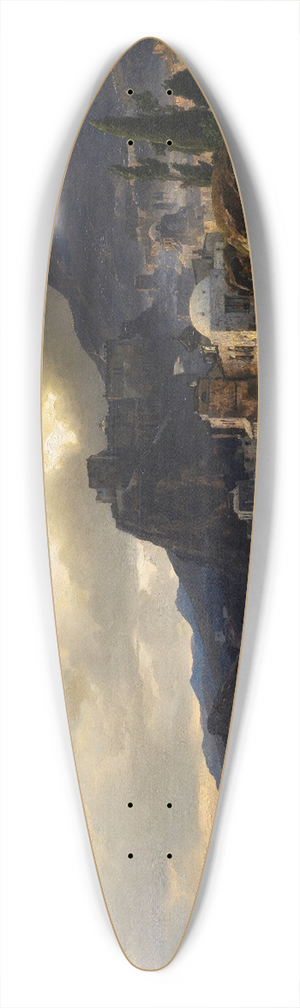 Andreas Achenbach - Abendstimmung an der griechischen Kste 39.3 inch art pintail longboard deck