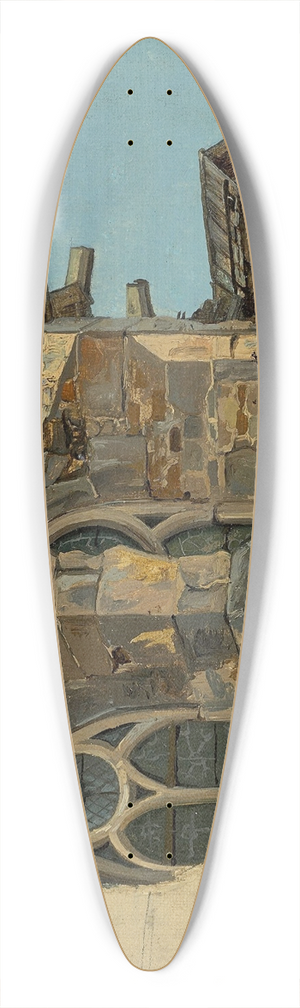 Andreas Achenbach - Altenberg Cathedral (Study) 39.3 inch art pintail longboard deck