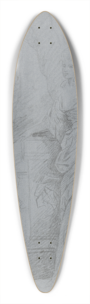 Angelica Kauffmann - Dame in ganzer Figur auf einer Freitreppe 39.3 inch art pintail longboard deck
